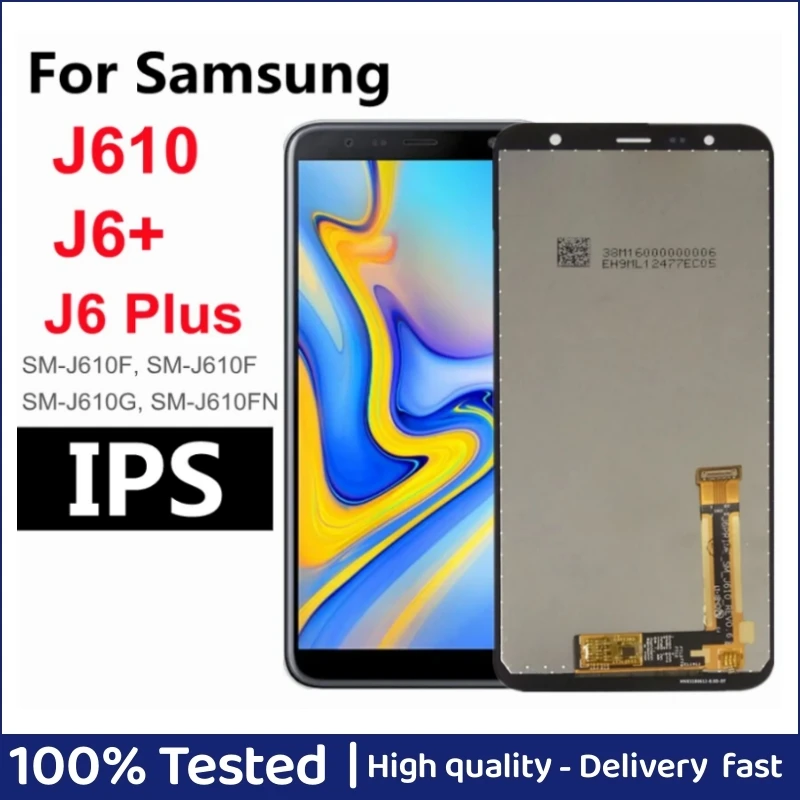 Новый ЖК-дисплей для Samsung Galaxy J6 + J610 J610F J610FN с сенсорным экраном Plus дисплей телефона