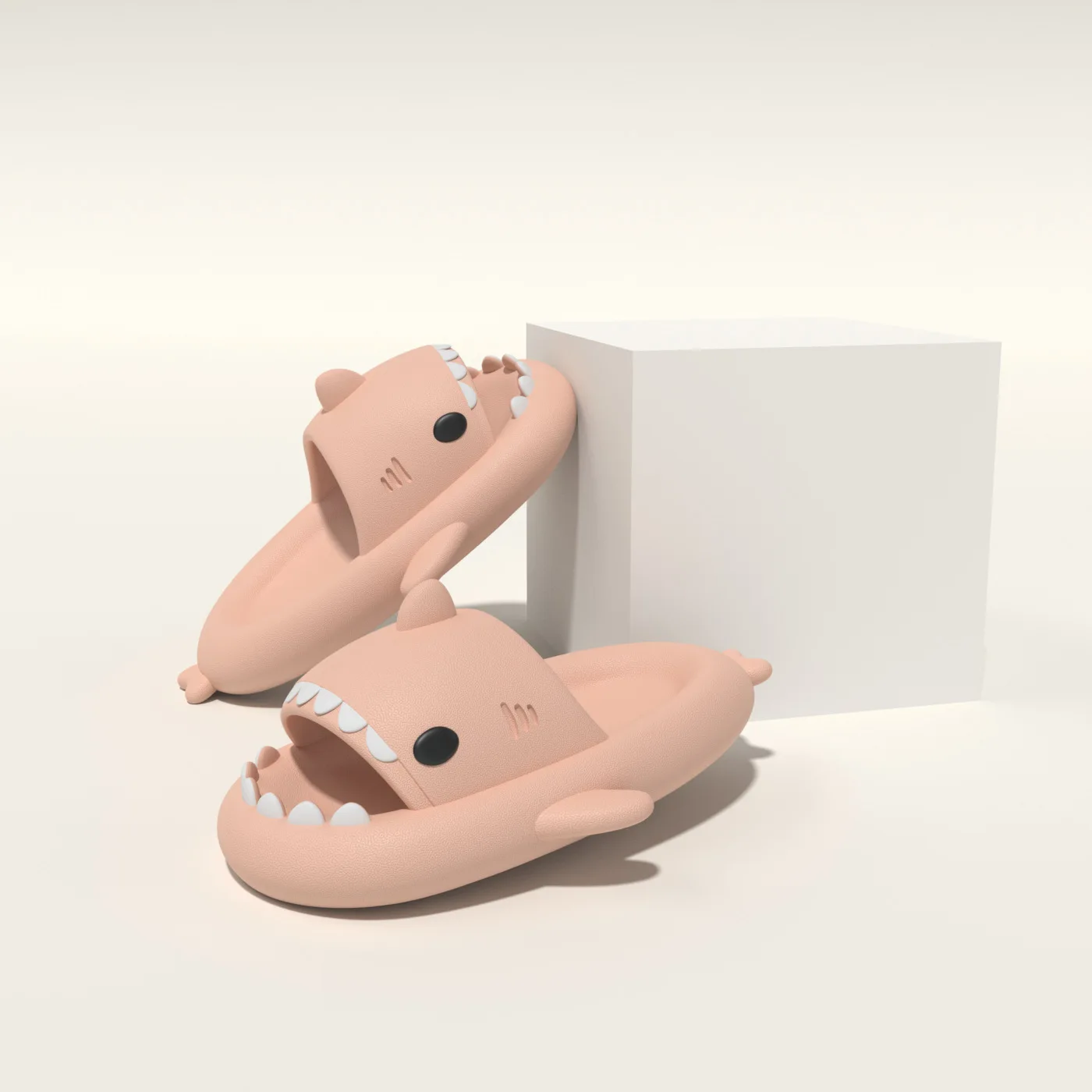 2023 Cute Shark Slippers Summer Women Thick Bottom Slides Men Soft EVA Indoor Bathroom Non-slip Sandals Couples Beach Shoes