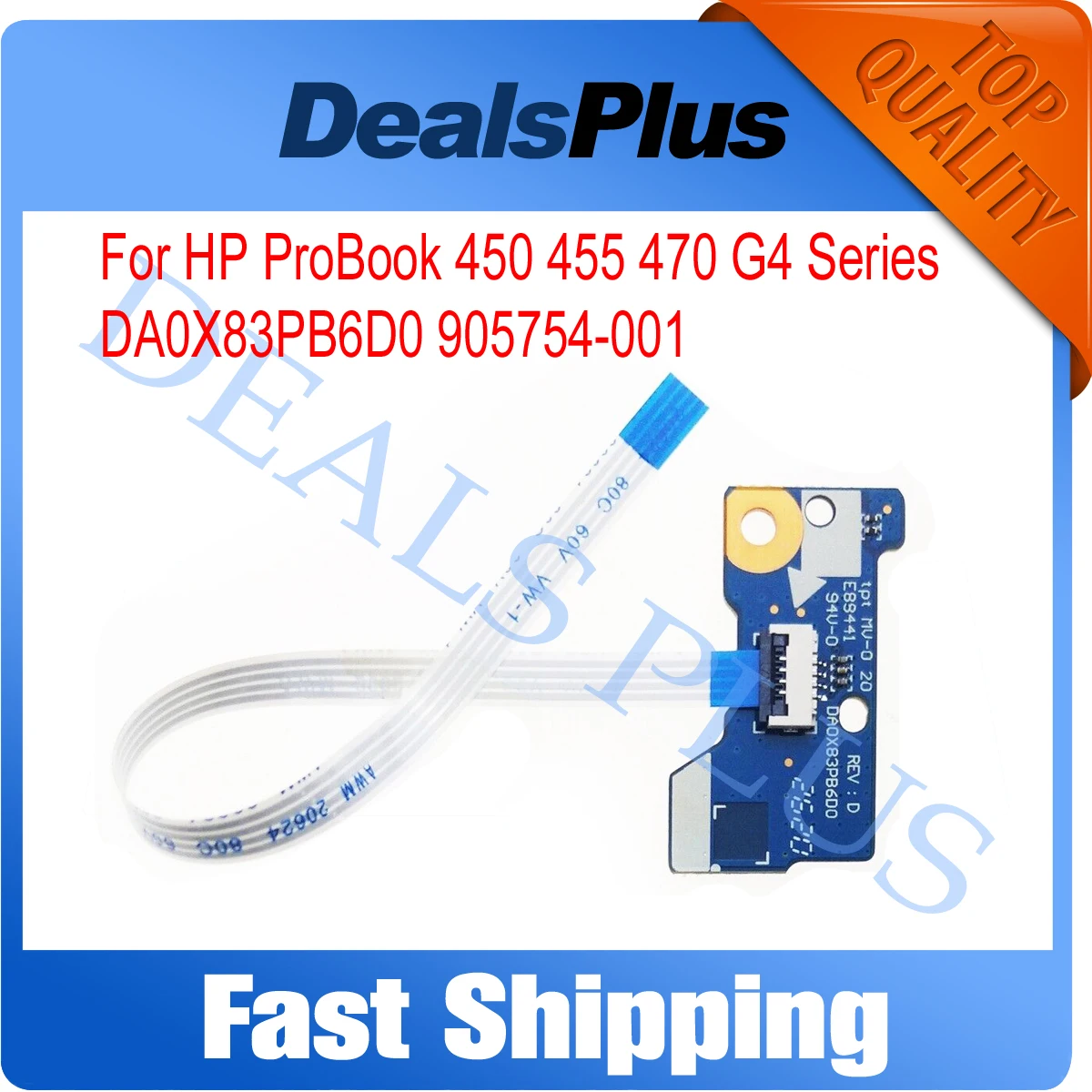 

New Power Switch Button Board Replacement For HP ProBook 450 455 470 G4 Series DA0X83PB6D0 905754-001