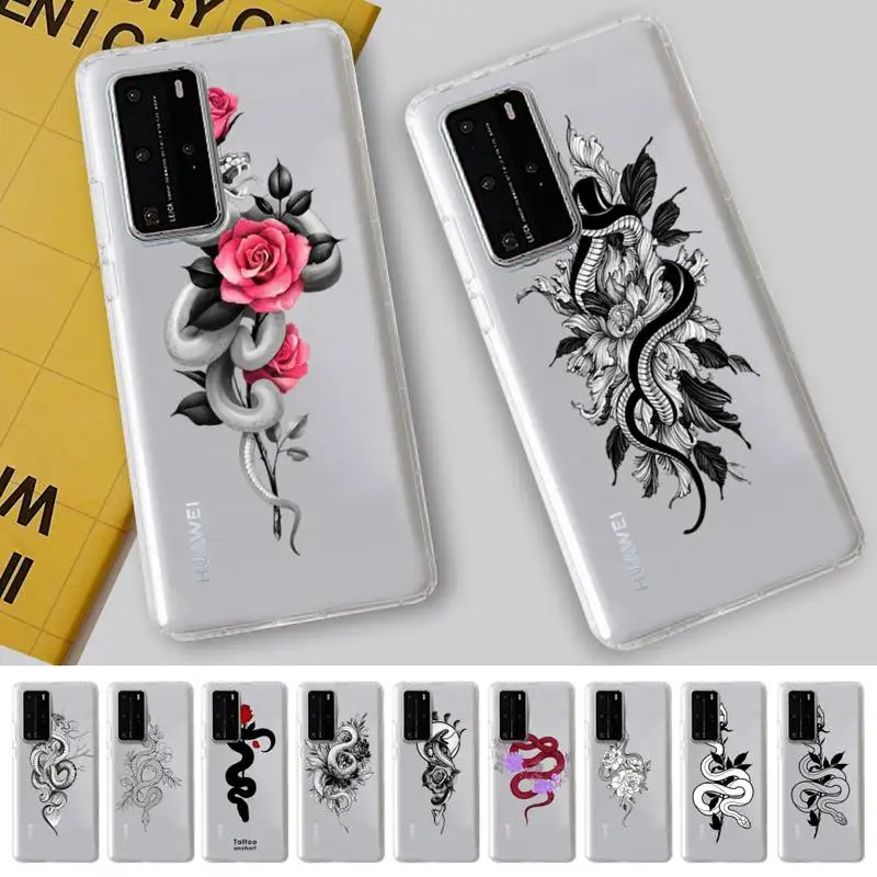 

Snake flower Phone Case for Samsung S20 ULTRA S30 for Redmi 8 for Xiaomi Note10 for Huawei Y6 Y5 cover