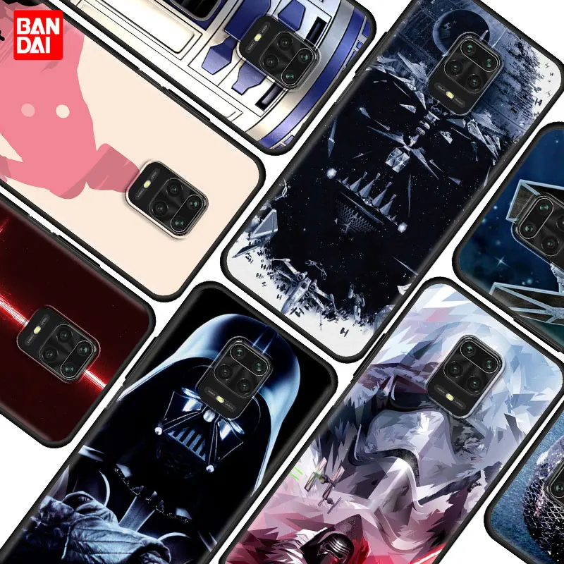 

Cover Case for Xiaomi Redmi Note 7 8 8T 9 9S 10 11 11T Pro 8Pro 10Pro 11ProPlus 4G 5G Capinha Korea Full Star Wars R2D2 Moon