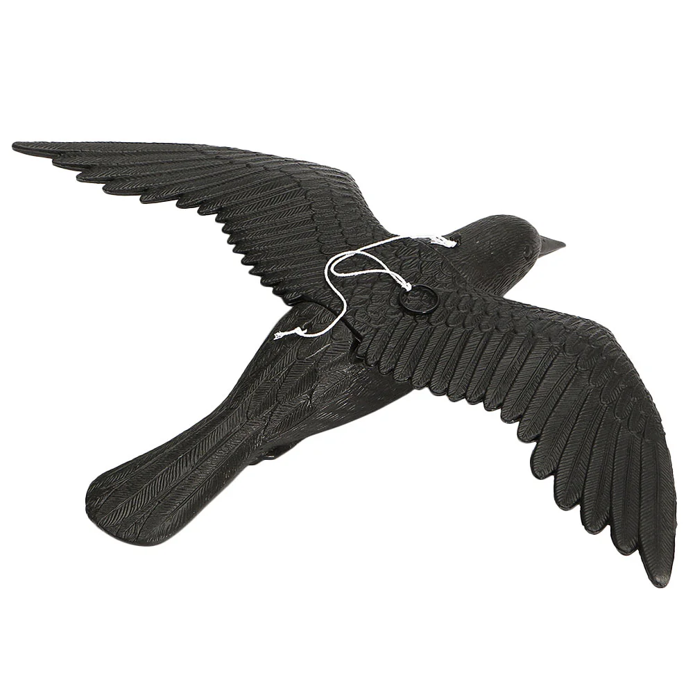 

Yard Ornament Black Decor Ravens Figurine Artificiales Para Garden Crow Statue Decoys Attracting Crows