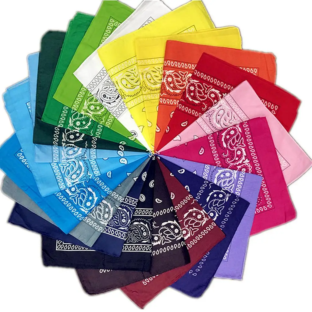 

Multi-Purpose Paisley Cowboy Bandanas Headband for Men and 14 Colores to Choice