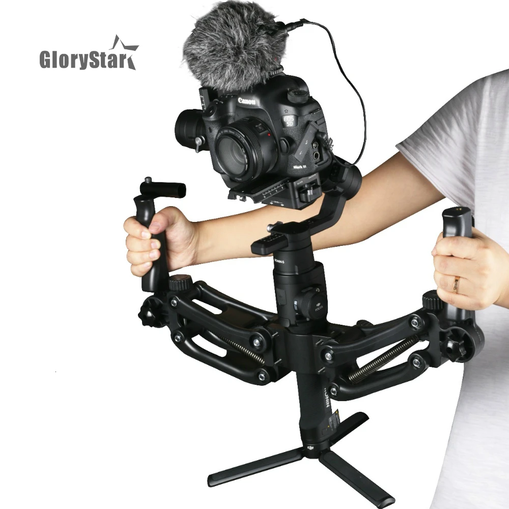 Подвесной кронштейн с трехосевой пружиной и двойной ручкой для ZHIYUN Crane 2 DJI Ronin S MOZA AIRCROSS Smooth 4 OSMO mobile 2 AK2000 AK4000 BOB2