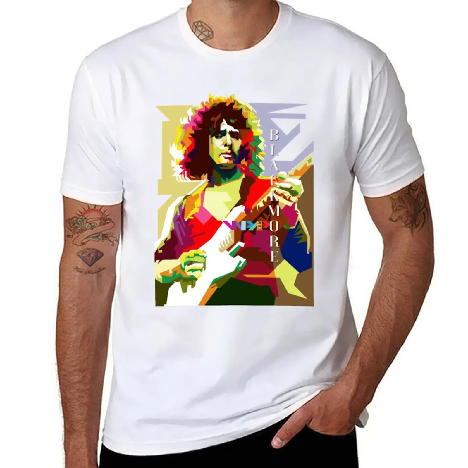 Фото Футболка Ritchie Blackmore, мужские футболки для мужчин, повседневная футболка для мужчин, футболки из 100% хлопка, футболка из 100% хлопка №1