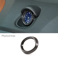 for maserati ghibli 2014 2021 real carbon fiber car dashboard clock dial circle trim cover sticker car interior accessories