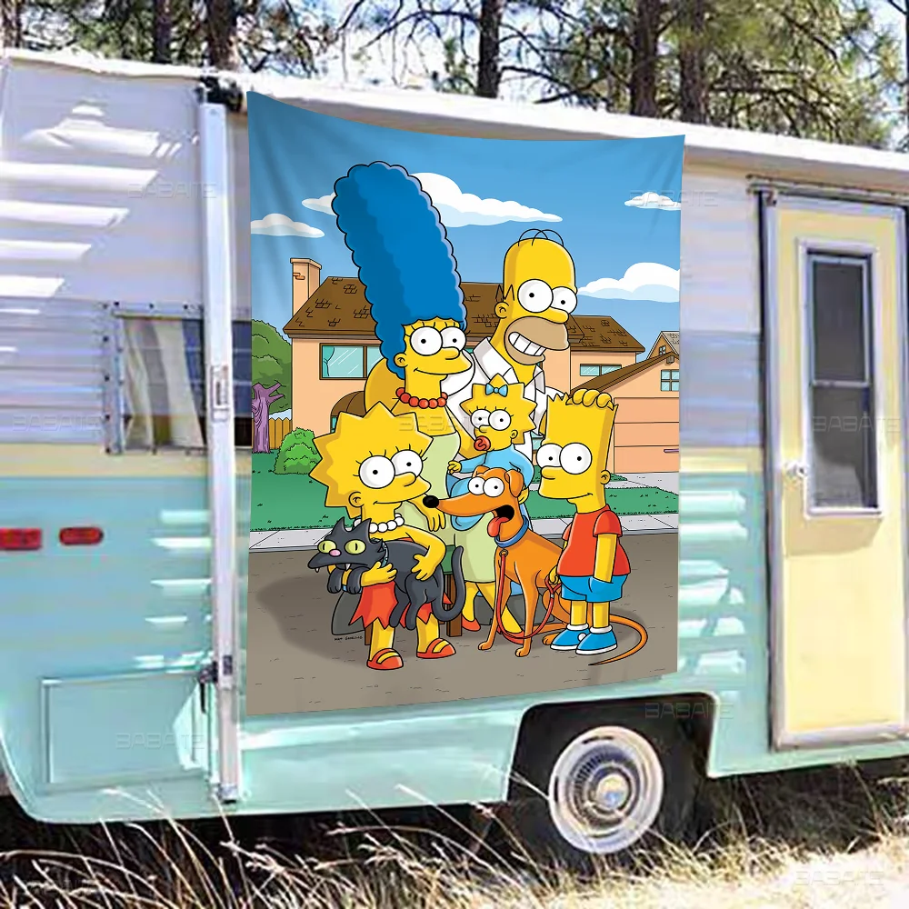 Мультфильм аниме S-Simpsons DIY флаг для семейной группы фото гостиная домашний декор в