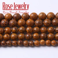 natural woodstone beads buddhist prayer tibetan stone round loose beads for jewelry making diy bracelet necklace 6 8 10 12mm 15