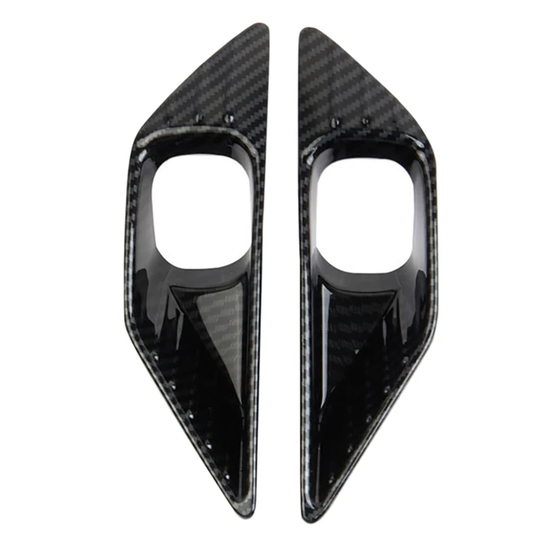 

For 2022 Mitsubishi Outlander Carbon Fiber Car Front Fog Light Cover Trim Decoration Sticker