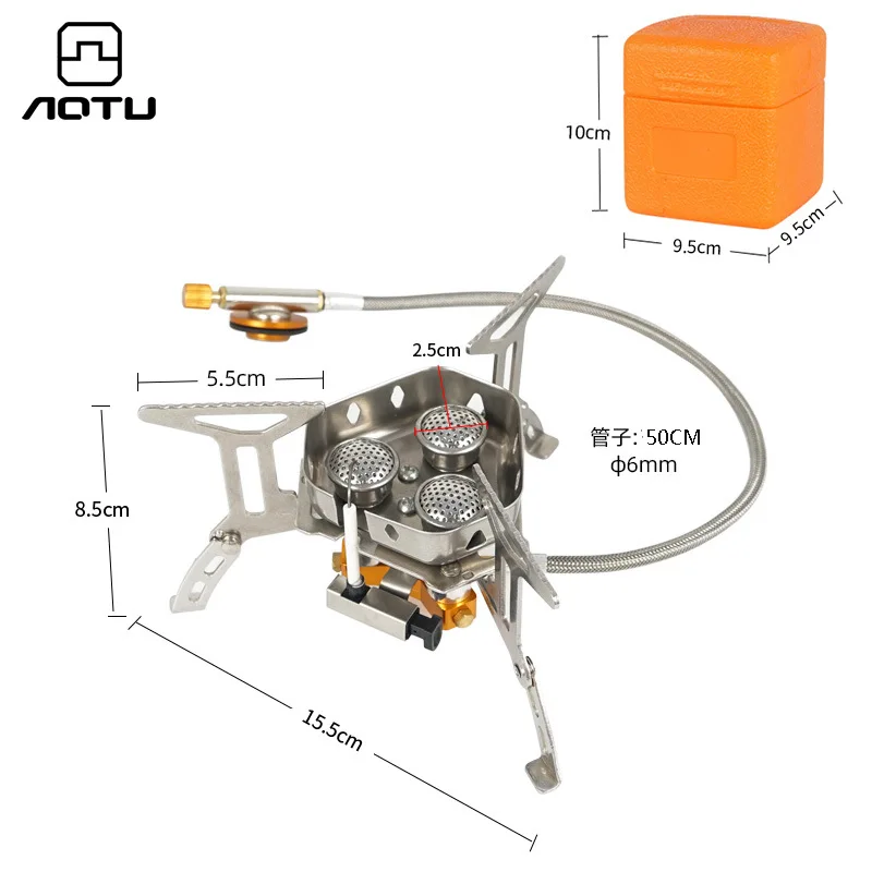 

Aotu туристическая ветрозащитная газовая горелка для кемпинга, мощный огнеупорный обогреватель, Туристическое оборудование, Товары для тури...
