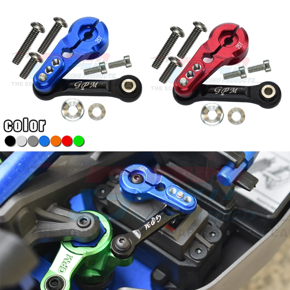 

GPM Metal Aluminum 25T steering Servo Arm horn + Steering link tie Rod 9526 + 9544 for 1/8 4WD SLEDGE MONSTER TRUCK 95076-4