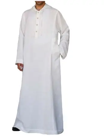 New Middle East Arabic Simple Men's long -sleeved shirt Muslim robe