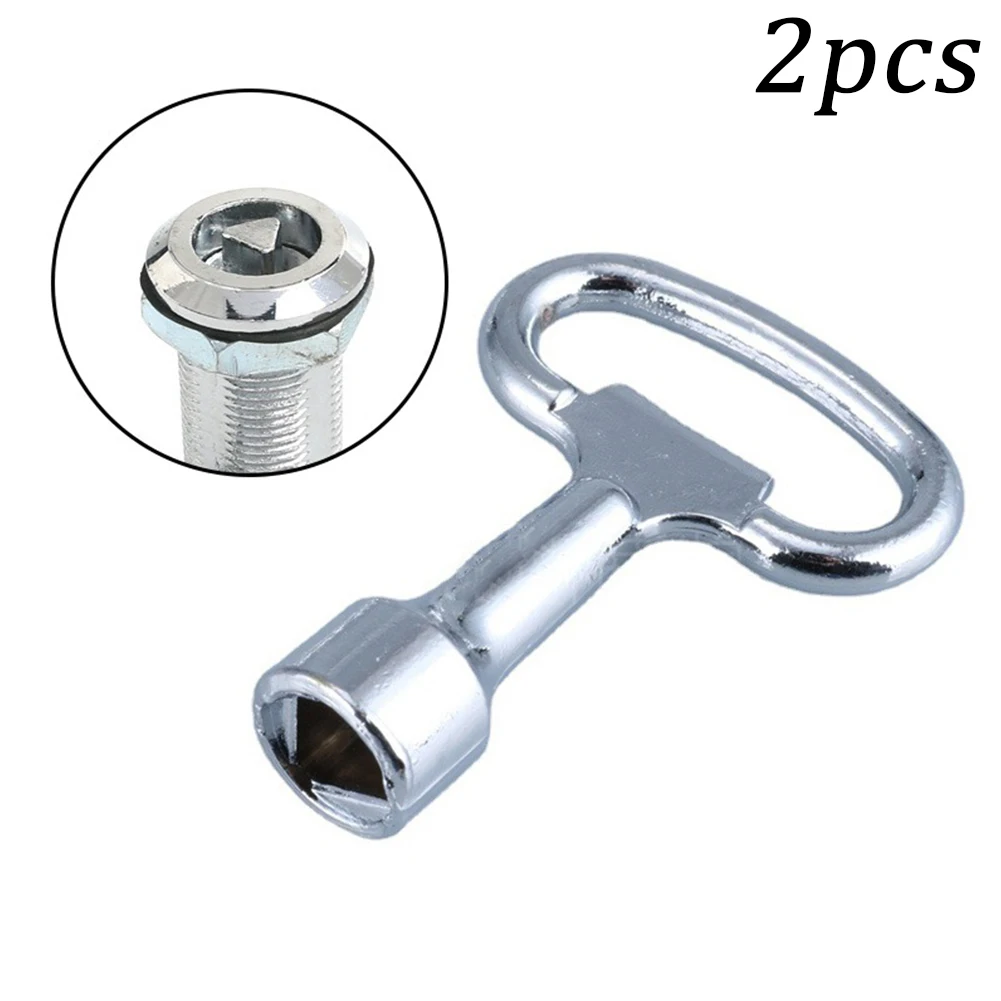 

Triangle Socket Spanner Key Silver Zinc Alloy 2Pcs/set Chrome Plated For Electric Cabinet For Elevator Lift Keys