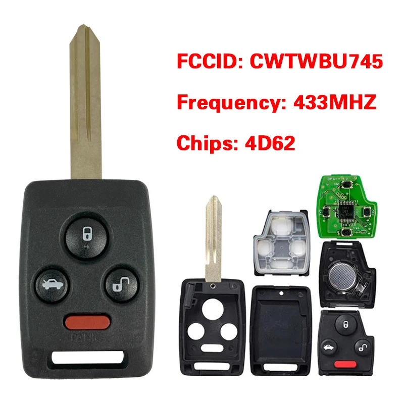 CN 034016 Послепродажный дистанционный брелок 433 МГц 4D62 чип CWTWBU745 для Subaru L-egacy Outback B9