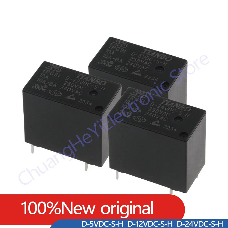 

5pcs/lot New original relay TRG1HD-5VDC-S-H TRG1HD-12VDC-S-H TRG1HD-24VDC-S-H 4PIN 10A 5V 12V 24V Replaceable HF32F -G-012-HS