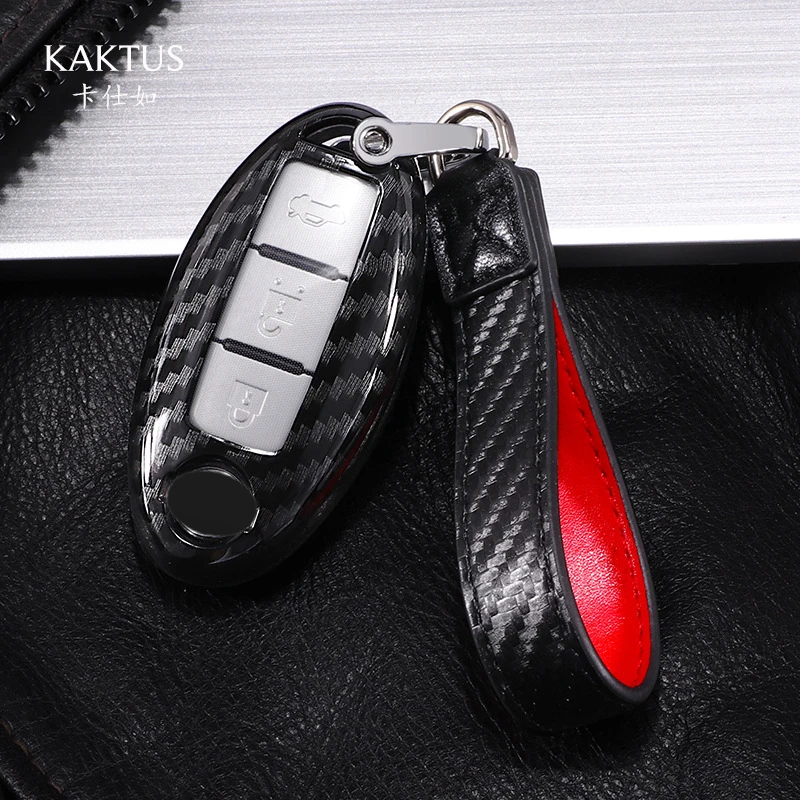 

Carbon ABS Car Remote Key Case Cover Shell Nissan Qashqai X-Trail T32 T31 Juke J10 J11 Kicks Tiida Pathfinder Note for Infiniti