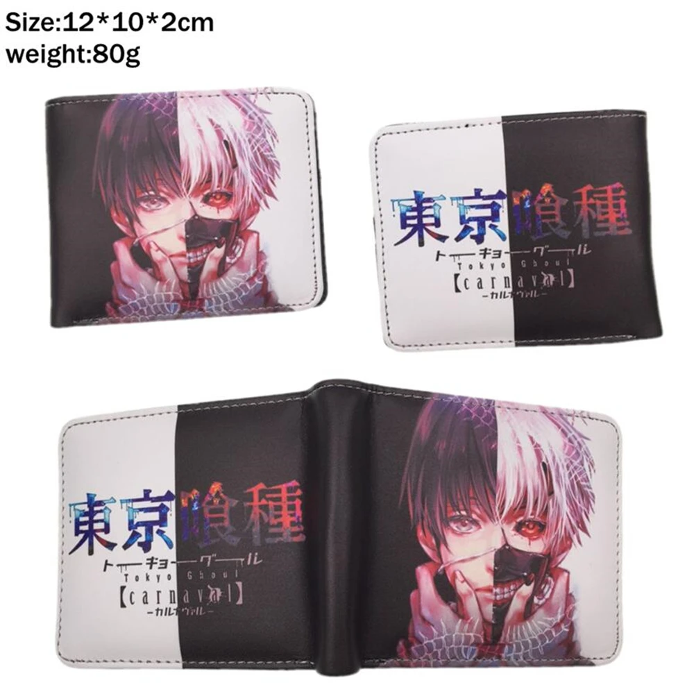 

Anime Tokyo Ghoul Wallet Cartoon Kaneki Ken Men Money ID Card Short Canvas Wallet Pouch Purse Preppy Style PU