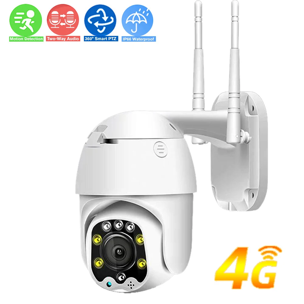 

IP-камера HD 5 МП 4G Wi-Fi наружная охранная Камера видеонаблюдения CCTV 360 PTZ видеомонитор умный дом 1080P ONVIF Secur Cam