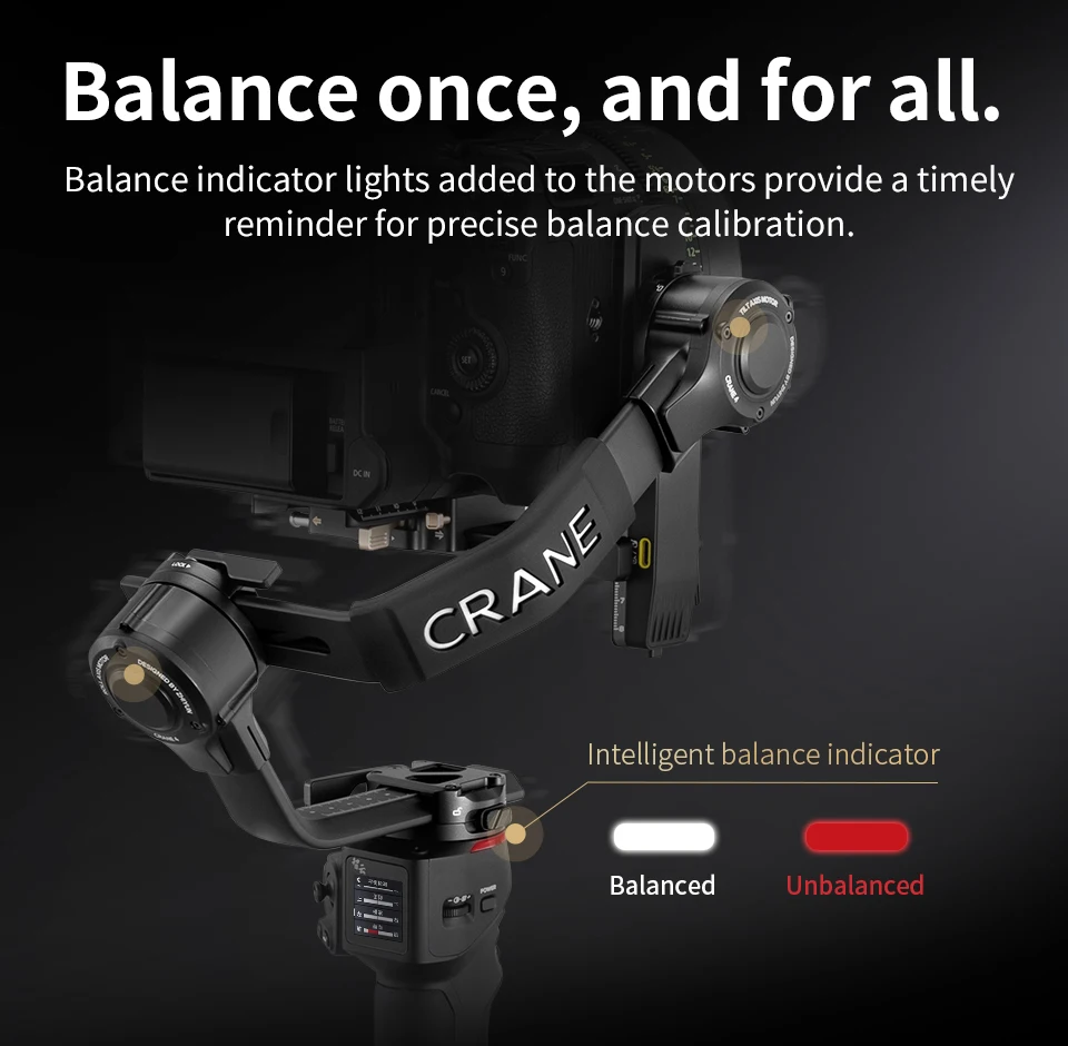 Фото Стабилизатор ZHIYUN Crane 4 (3-осевой, ручной) для портретной съемки и видеозаписи на улице с камерами Sony, Nikon, Canon DSLR №3
