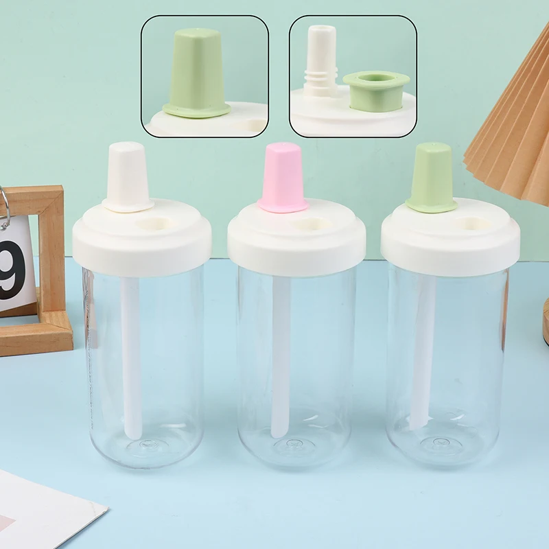 500 мл бутылки для воды пластиковая чашка сока молока с крышкой соломенная