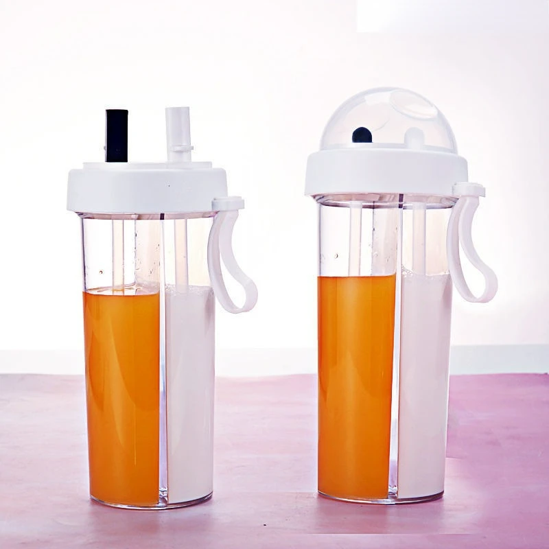 Чашка двойного использования детская чашка для воды с двойной соломинкой