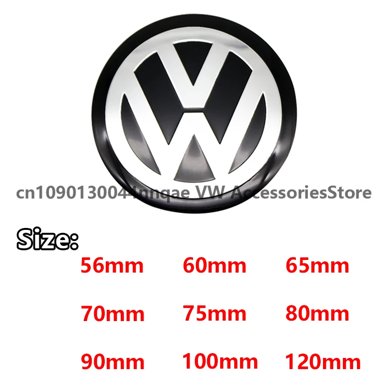 

56/60/65/70/75/80/90/100/120 мм 4 шт. наклейка на центр колеса автомобиля наклейка на ступицу для Volkswagen Golf 5 6 Polo Passat Tiguan CC Bettle Bora