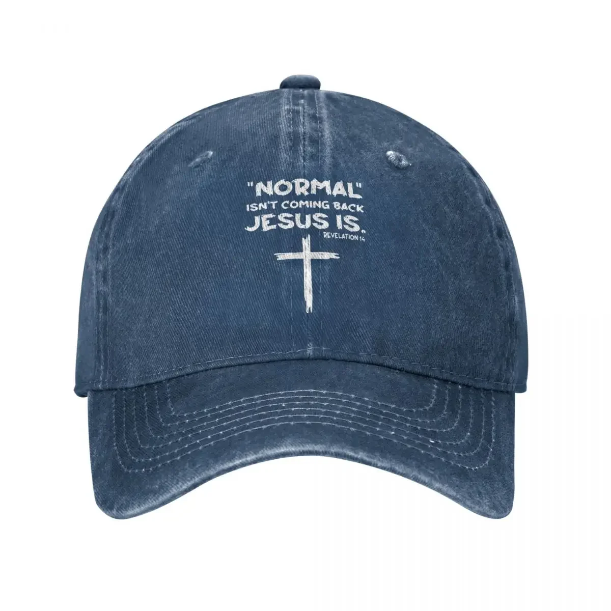 Винтажная бейсболка Snapback Hat Normal Isn't Coming Back Летняя осенняя кепка Christian Washed 100%