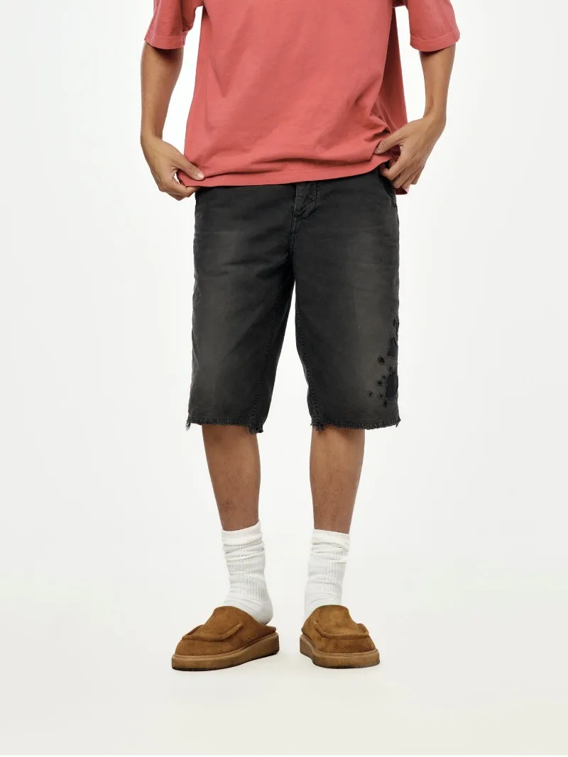 Фото Шорты VISVIM WMV BROADER CHINO SHORTS CRASH, укороченные брюки №1