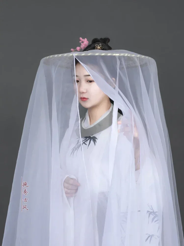 Tian Guan Ci Fu Белый Han Fu Аниме РеквизитИгрушка Косплей Xielian Парики Бамбуковая шляпа Аниме Xie Lian Шляпы Fang Xin Меч Косплей Костюм (art.: 3920d487bbcfa) - 3920d487bbcfa