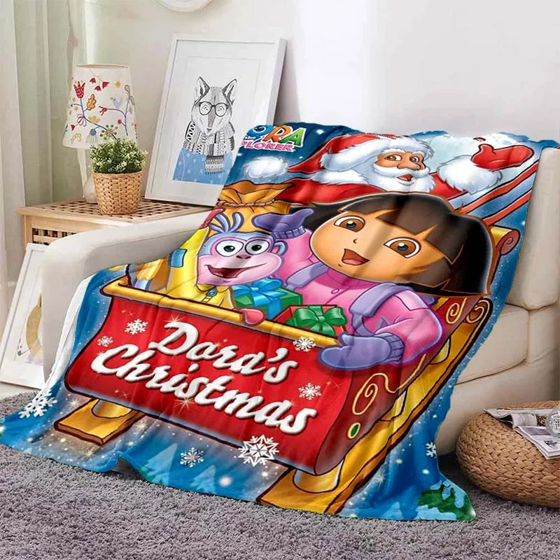 D-Dora the Explorer Adventure мультяшное одеяло чехол на диван мягкое пушистое Фланелевое