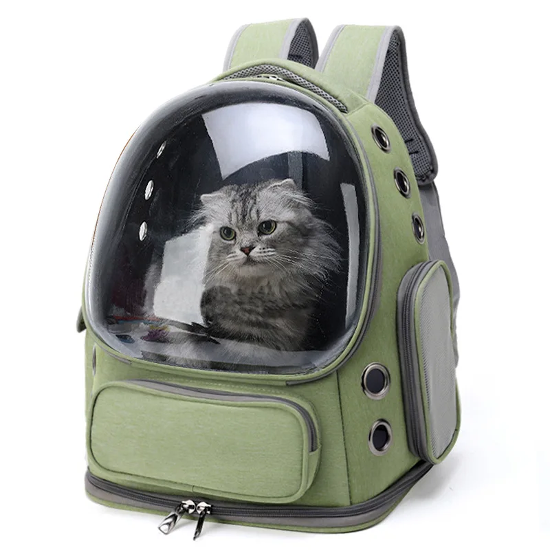 

New Cat Bag Out Portable Double Shoulder Cat Backpack Transparent Space Capsule Big Space Dog Out Bag