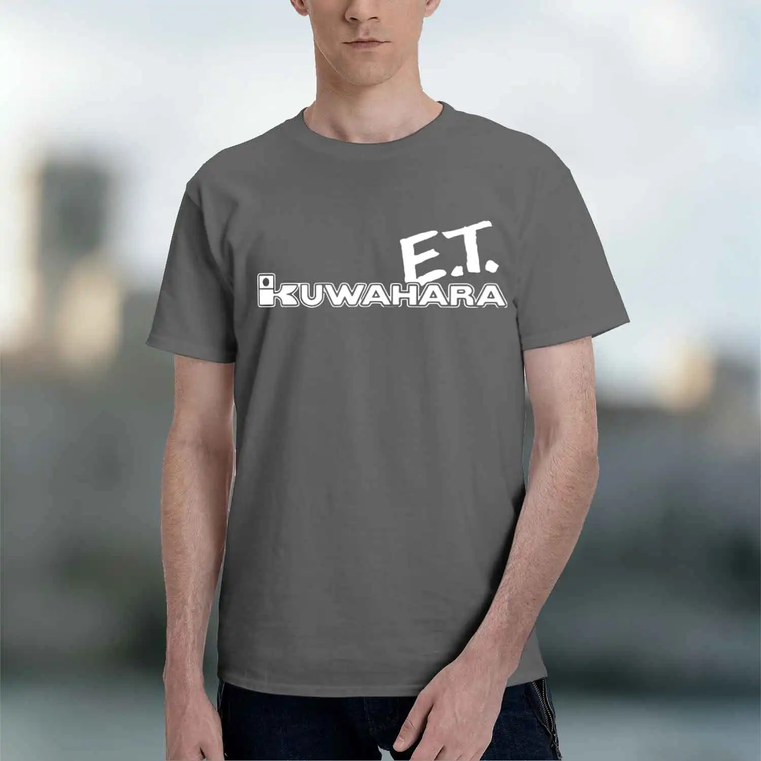 Фото KUWAHARA 2026 Новая модель мужской футболки с коротким рукавом и круглым вырезом, классическая повседневная модель, несколько цветов и размеров, для ежедневной носки, комфорт на весь день №5