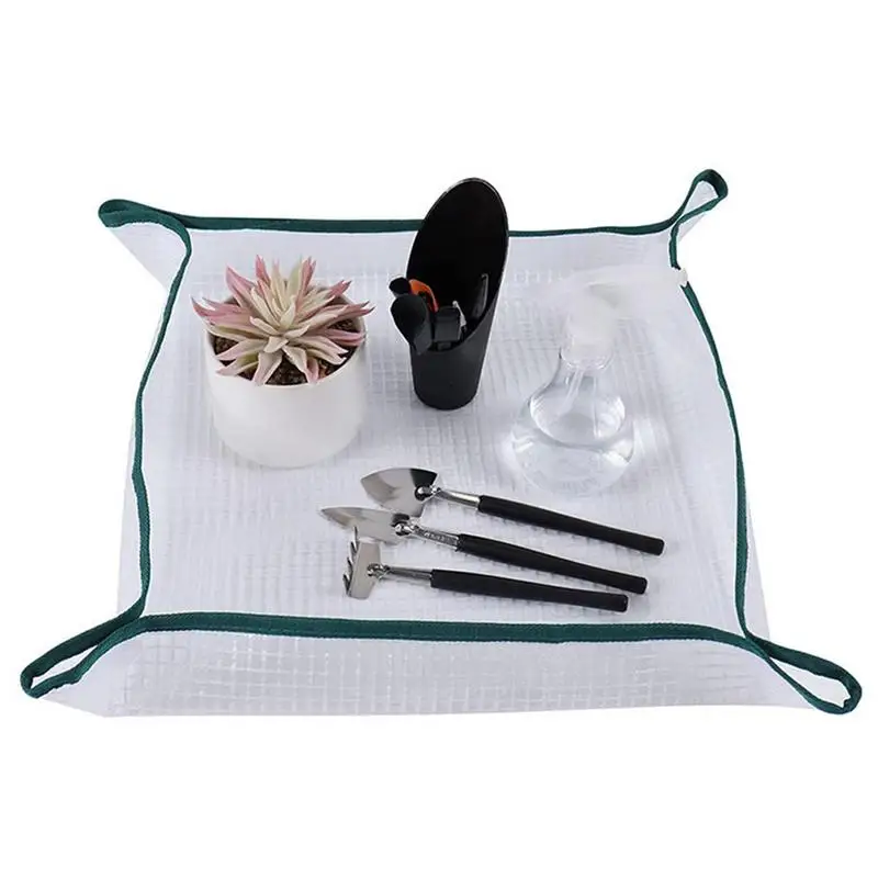 

Flower Pots Transplanting Mats Gardening Planting Mat PE Plant Repotting Mat, Foldable Waterproof Gardening Potting Pad