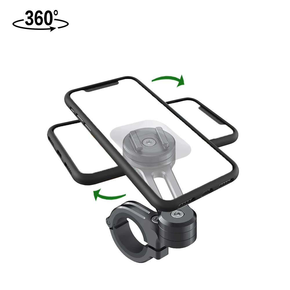 Najtaniej Motocykl Rower Uchwyt Telefonu Kierownica Quick Mount Smartphone Mobile Moto MTB Bike Stand Support 360 Uchwyt Obrotowy