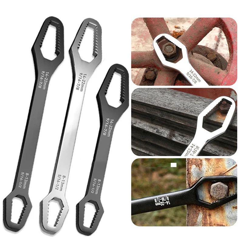 

Universal 8-22mm Torx Wrench Self-tightening Adjustable Glasses Wrench Board Double-head Torx Spanner Hand Tools for Factory