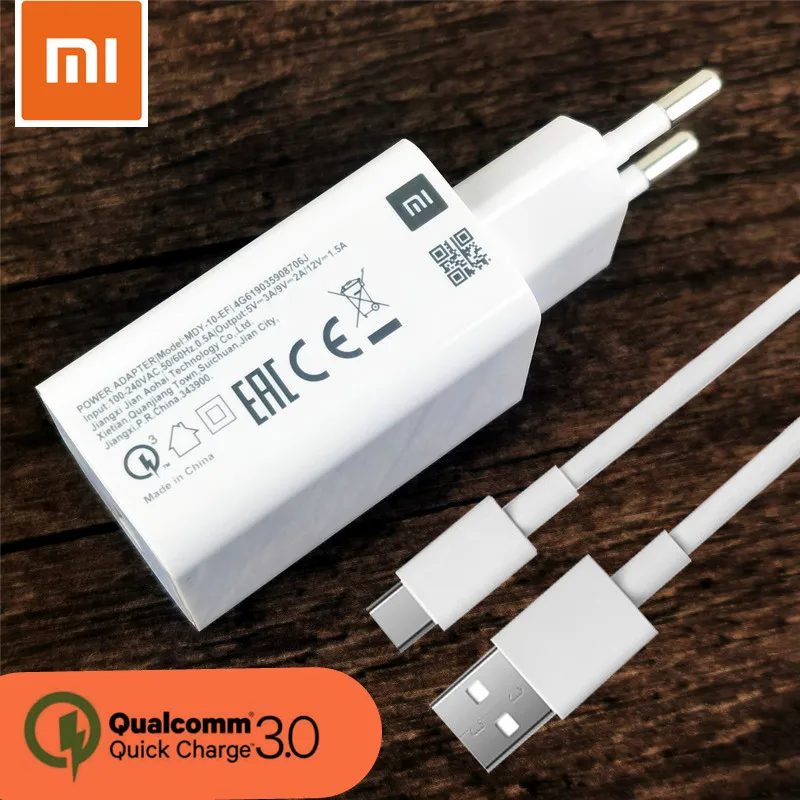 18W Xiaomi Charger Fast Charge EU Adapter Original Usb Type C Cable For Redmi 9a 10C Note 8 9 10 11SE Poco M3 MI 8 A3 Genuine