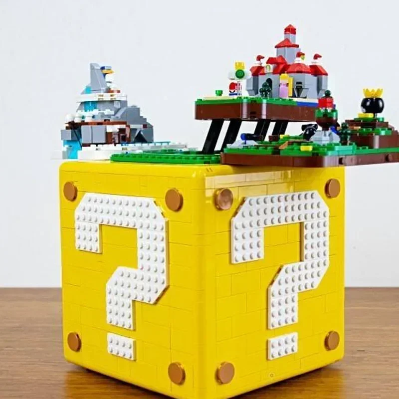 Новый совместимый 71395 64 строительные блоки со знаком вопросов игрушки для