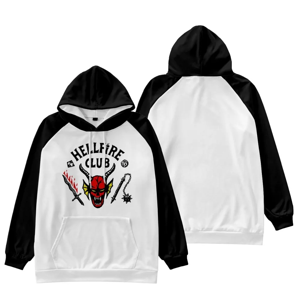 

2022 Korean Girls Stranger Things Season 4 T-Shirt Hellfire Club Long Sleeve Female Eleven Female Funny Costume Unisex Hoodie