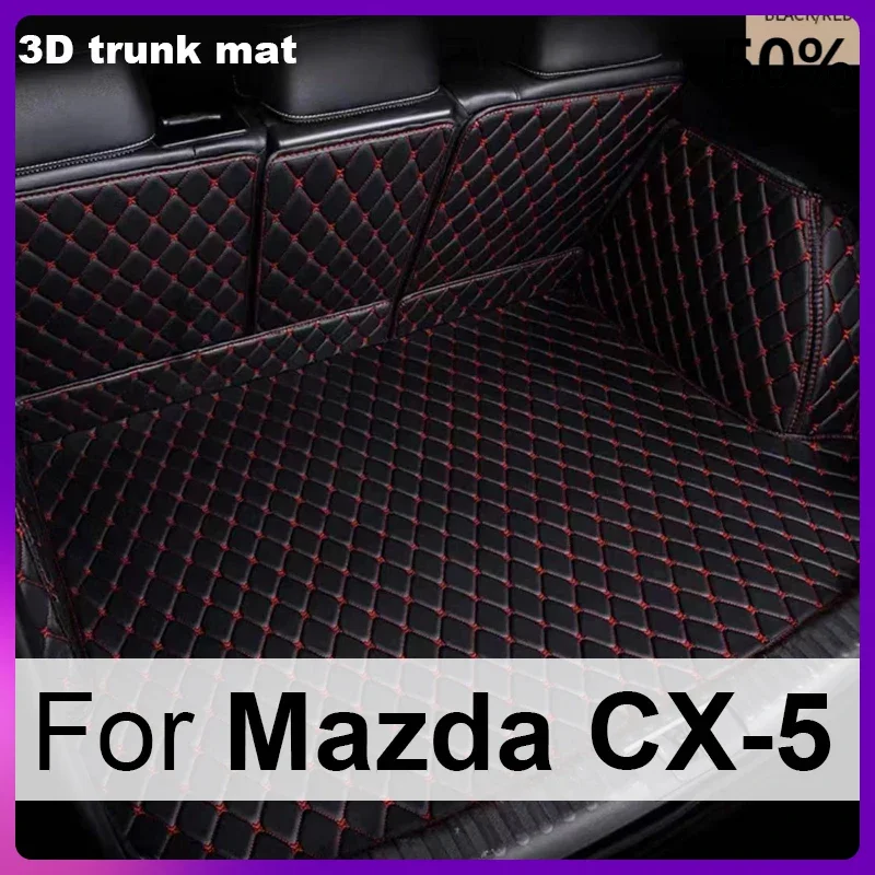 Для Mazda CX-5 CX5 CX 5 KF 2017 2018 2019 2020 2021 2022 кожаный коврик для багажника напольный поднос