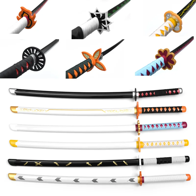 

Sword Figure Toys Anime Demon Slayer Kimetsu no Yaiba Bamboo Weapon Tanjiro Zenitsu Kyoujurou Cosplay 1:1 Ninja Knife Katana
