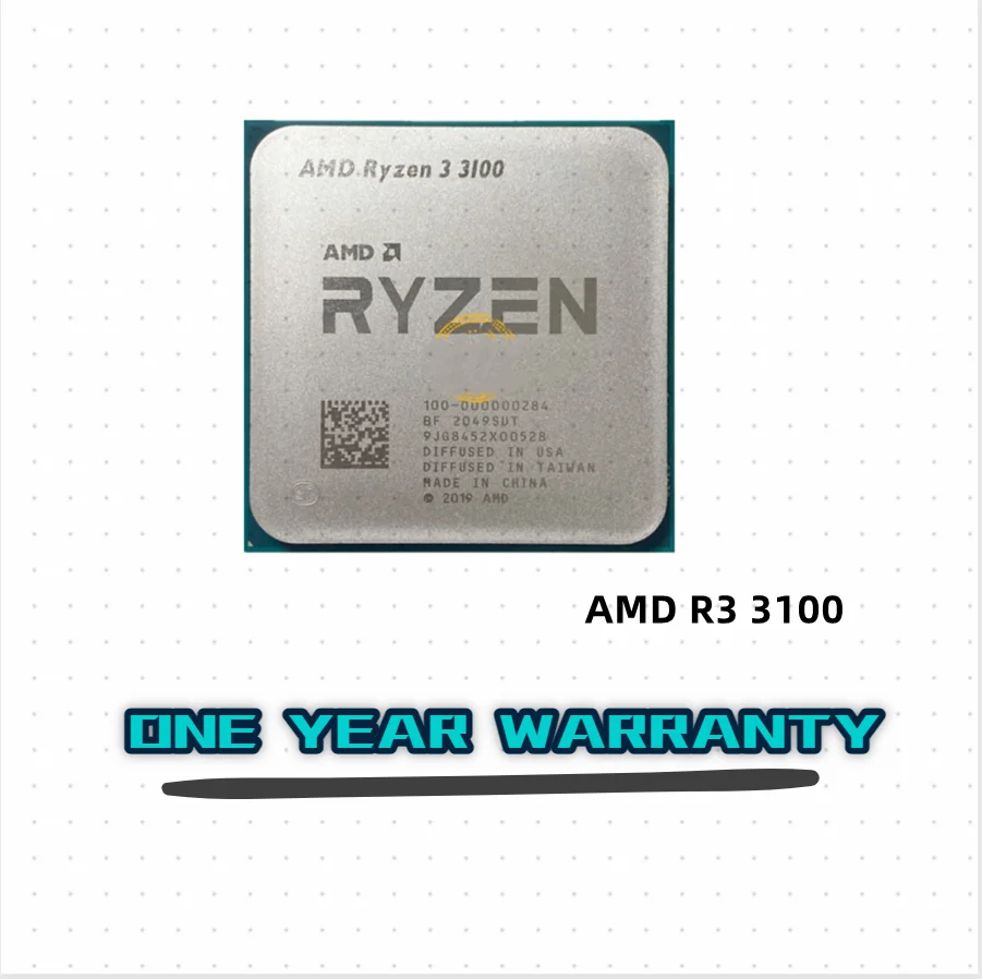 

AMD Ryzen 3 3100 R3 3100 3.6 GHz Quad-Core Eight-Thread 65W CPU Processor L3=16M 100-000000184 Socket AM4