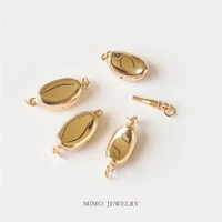 mimo jewelry color copper plated gold ingot fastener pearl necklace fastener fixed fastener diy link fastener
