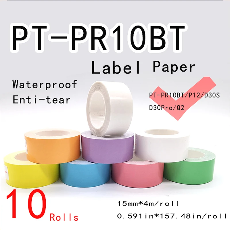 Aive, совместимая со светодиодной лентой для ярлыков, Совместимая модель для Brother 15 мм x 4 МП 12 D30S Hprt Q2, ярлык