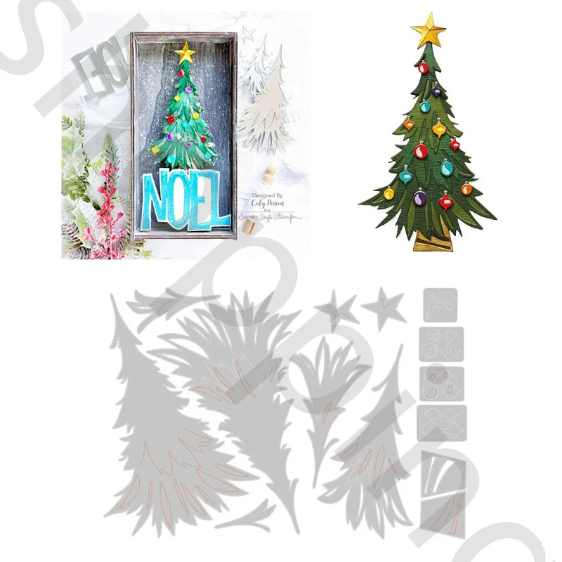 

Fir Tree Metal Cutting Dies For DIY Greeting Card Scrapbook Diary Decoration Embossing Craft Engraving 2023 New Christmas