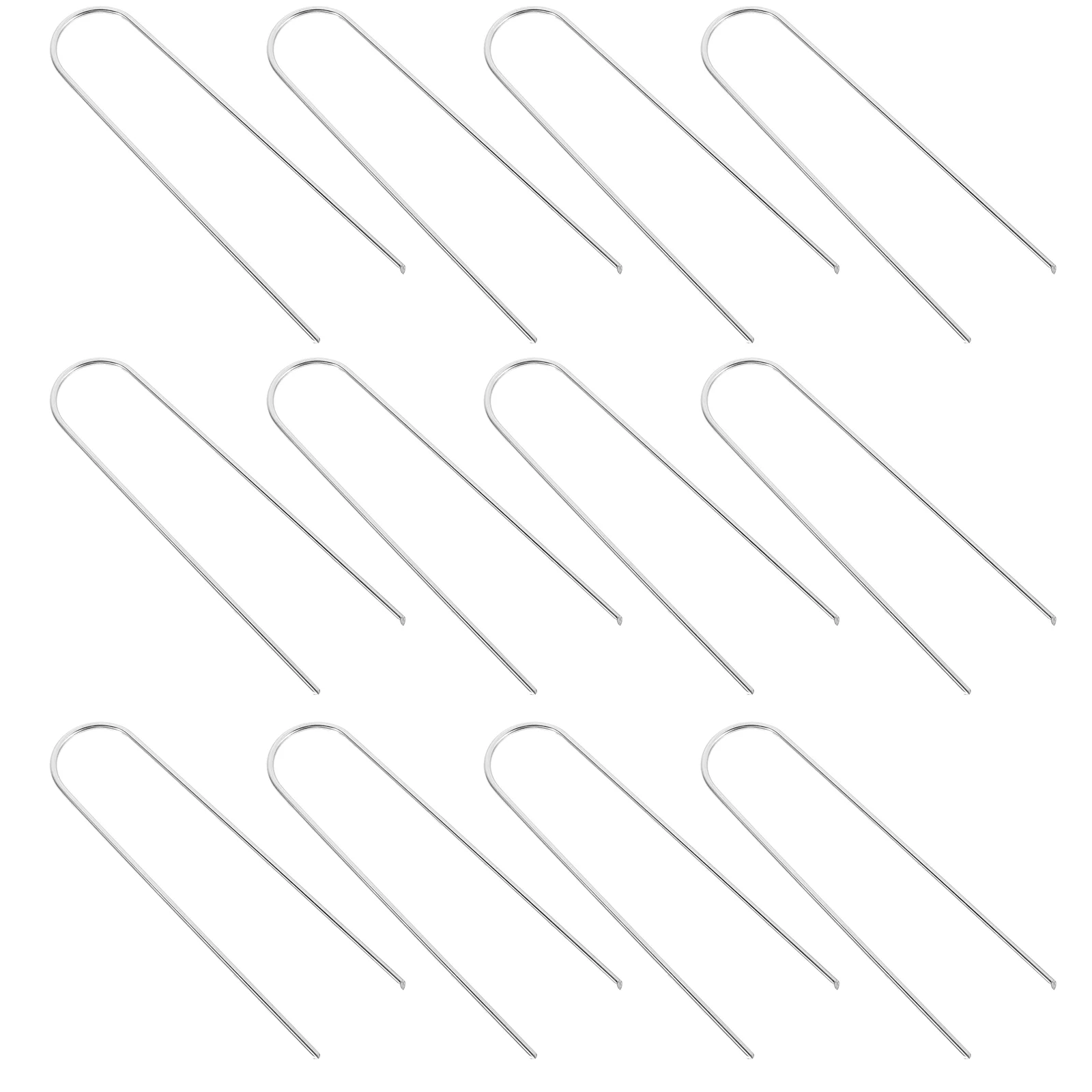 

12pcs U-shaped Tent Kit Yard Stakes Barrier Fabric Fixed Stakes