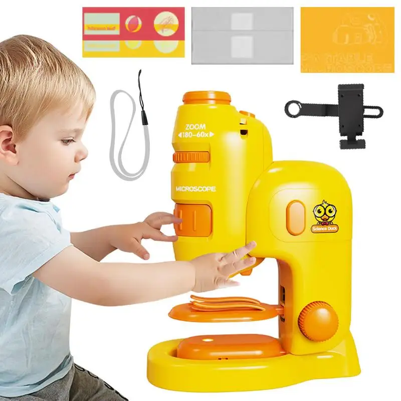 

Microscope For Children Handheld Microscope With Phone Holder Preschool Learning Early Education Toy For Snails Earthworms