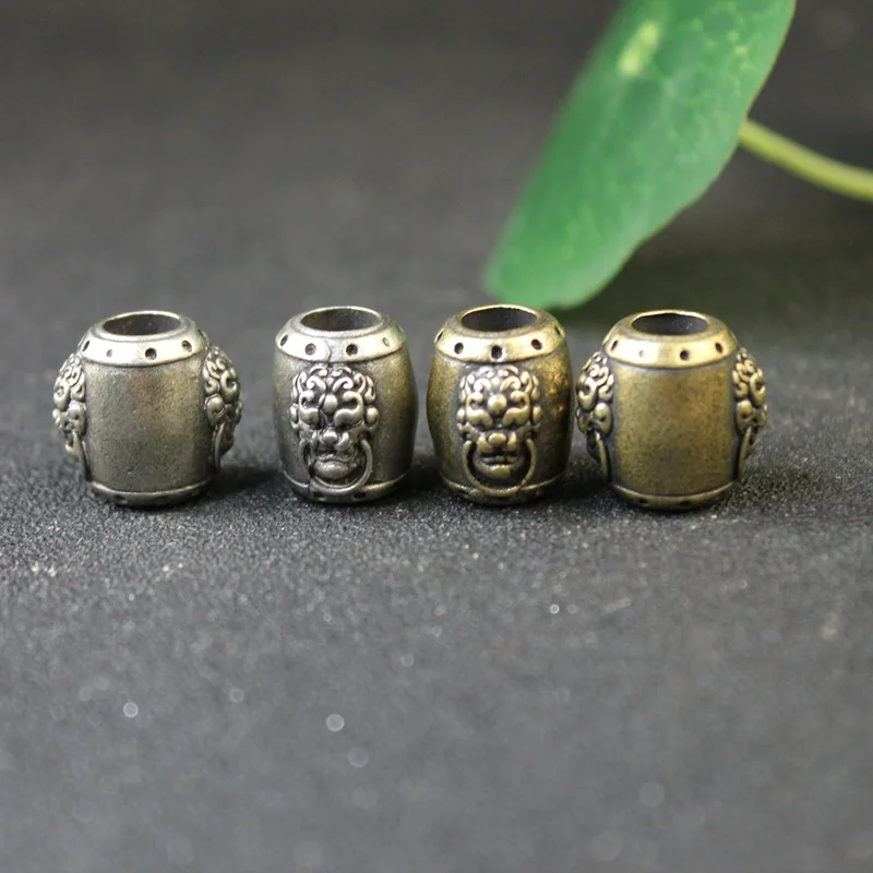 

DIY браслет из латуни с изображением лица чудовища, аксессуары для выживания на природе, аксессуары для браслета из Паракорда, шнурок, подвес...