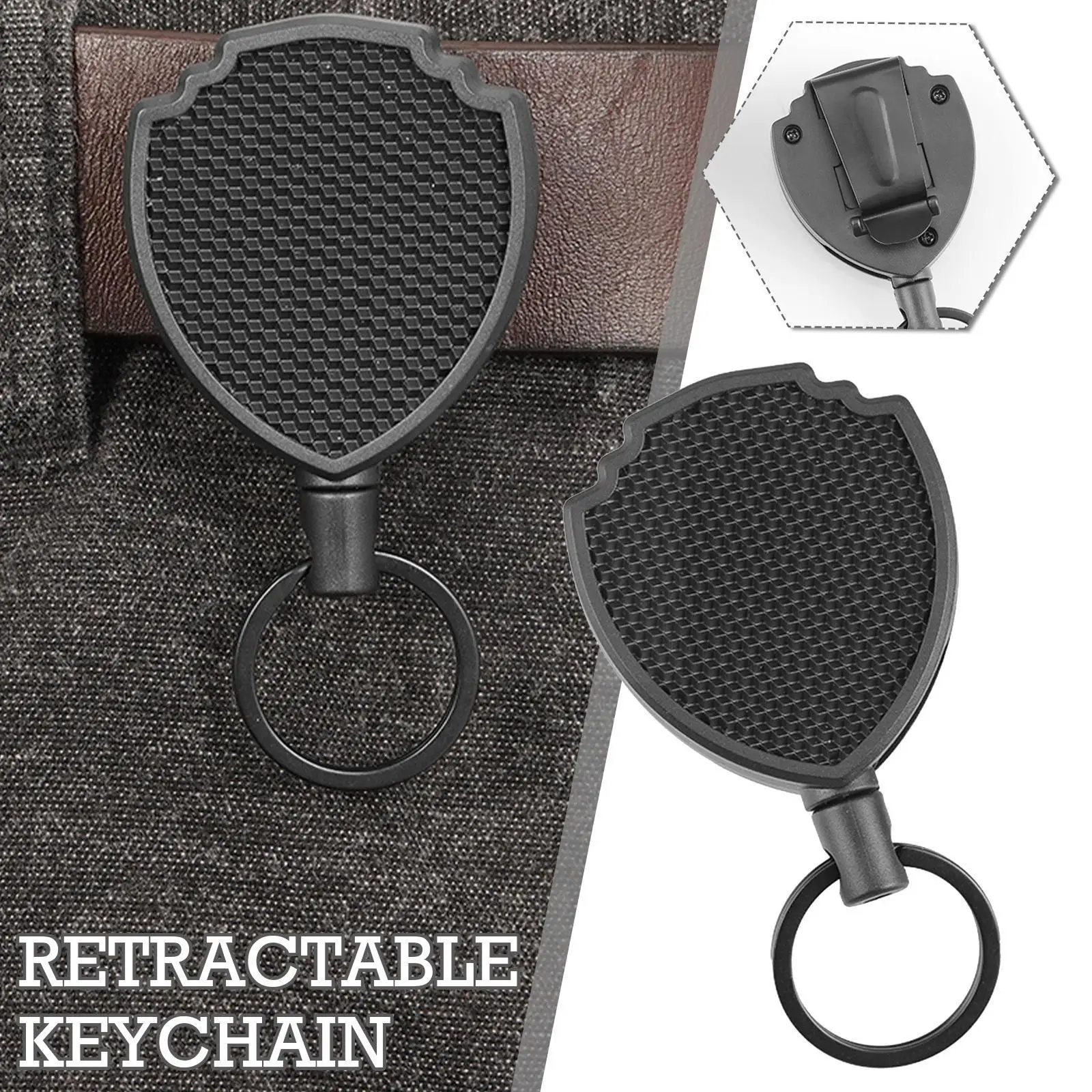 

Retractable Chain Tools Plastic Holder Id Badge Carabiner With Belt Clip Anti-lost S Cards Holder For Outdoor Sop X0v0