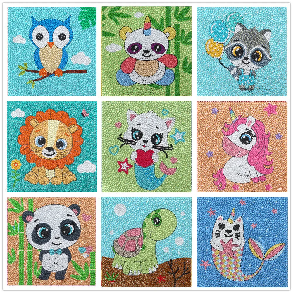 Алмазная живопись для детей набор рисования с милыми маленькими и легкими
