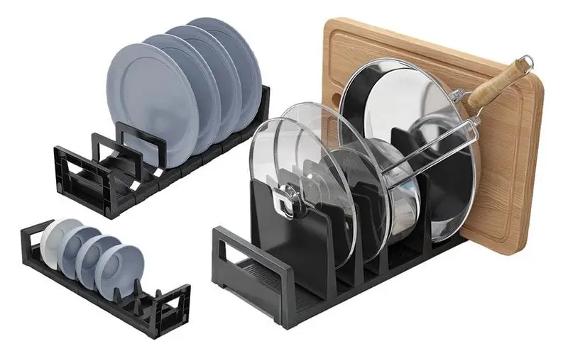 

Органайзер для выдвижных ящиков для посуды, без установки, металлическая подставка для защиты от ржавчины, разделочные доски для кухонных аксессуаров